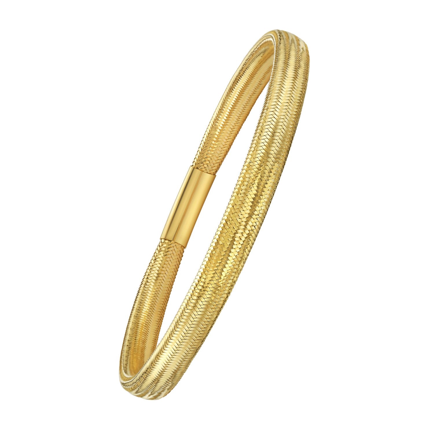 14K Yellow Gold Medium Stretch Mesh Bracelet (5.40 mm) Bracelets RCJ