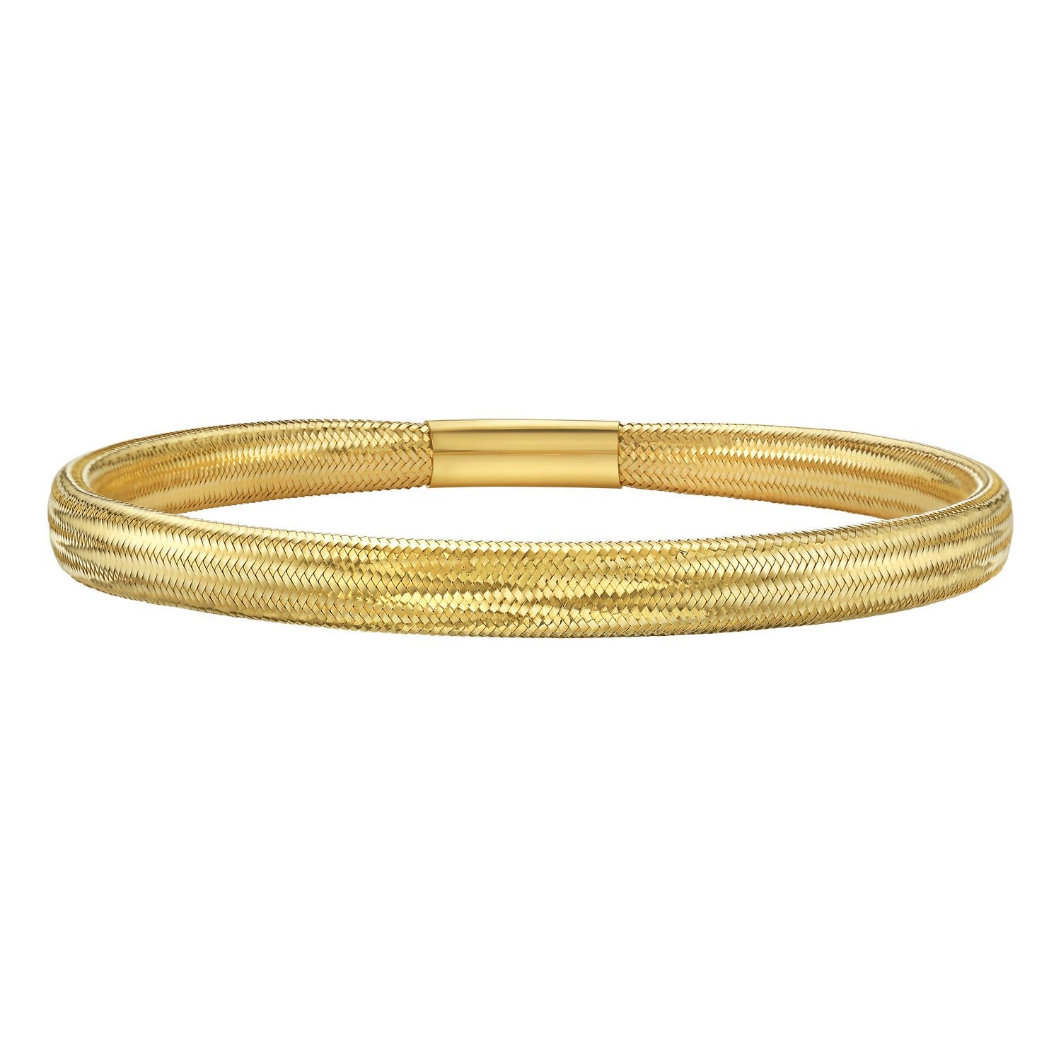 14K Yellow Gold Medium Stretch Mesh Bracelet (5.40 mm) Bracelets RCJ
