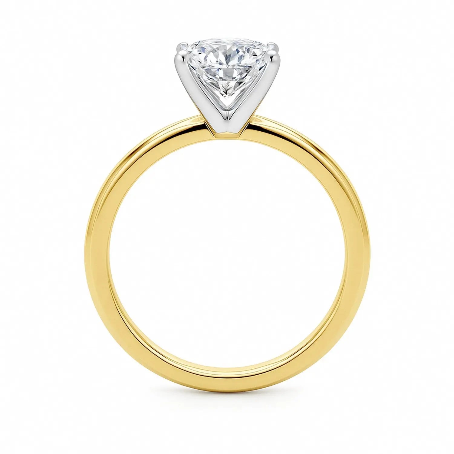 1 1/2 ct tw Cushion Cut Diamond Solitaire Ring in 14K Yellow Gold RCJ