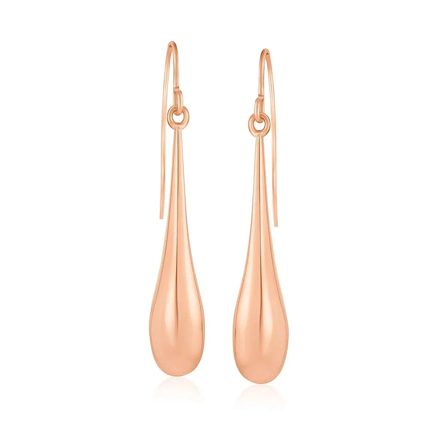 Teardrop Dangle Earrings in 14K Rose Gold RCJ