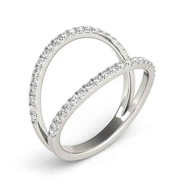 1/4 ct tw Diamond Split Band Ring in 14K White Gold RCJ