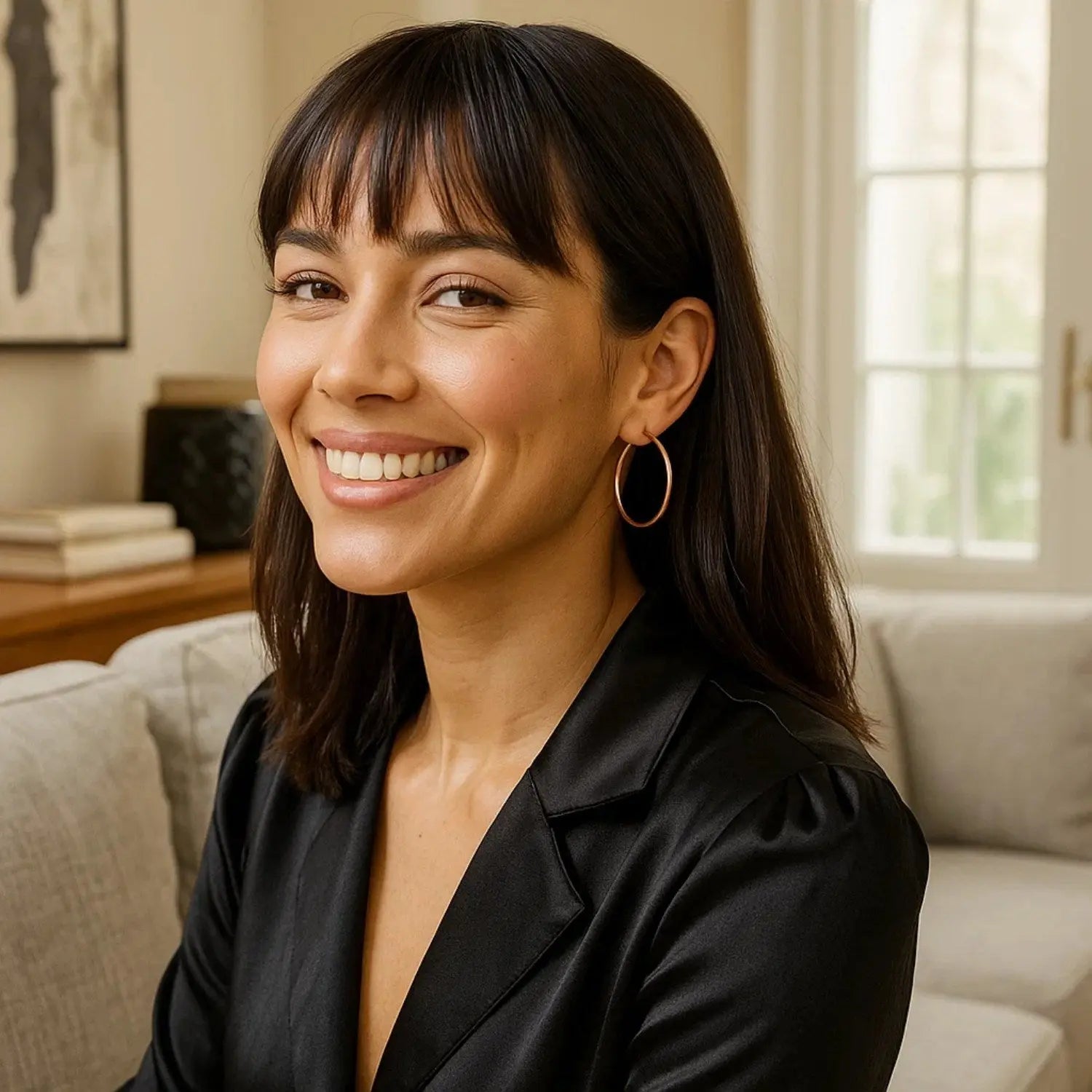 Classic Hoop Earrings in 14K Rose Gold 40mm RCJ