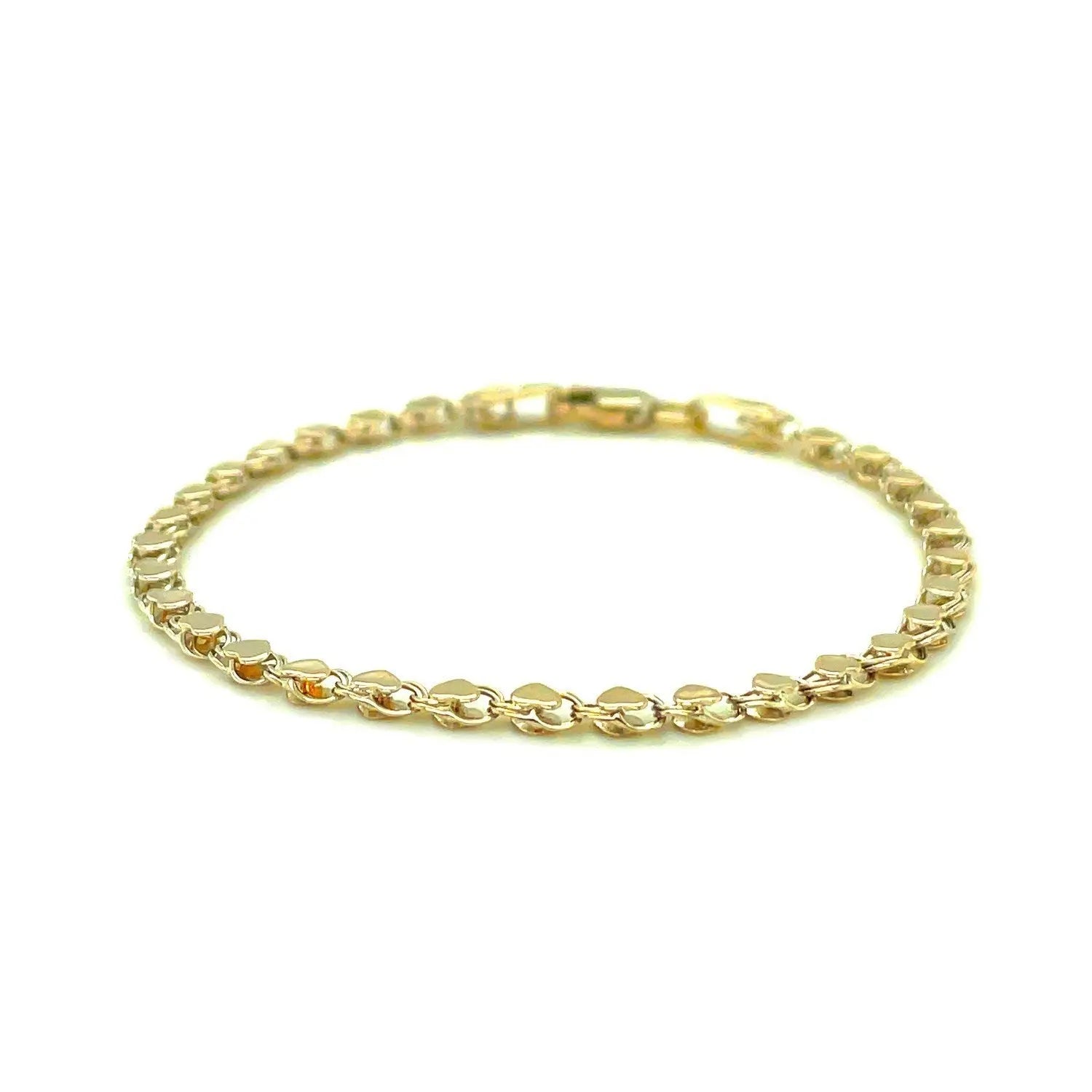 Heart Anklet in 10K Yellow Gold RCJ