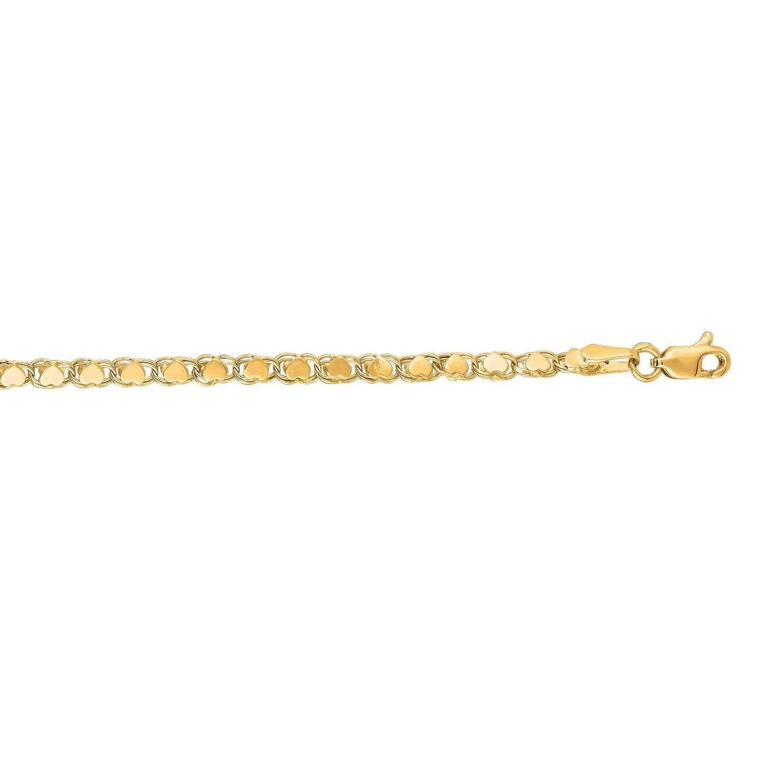 Heart Anklet in 10K Yellow Gold RCJ