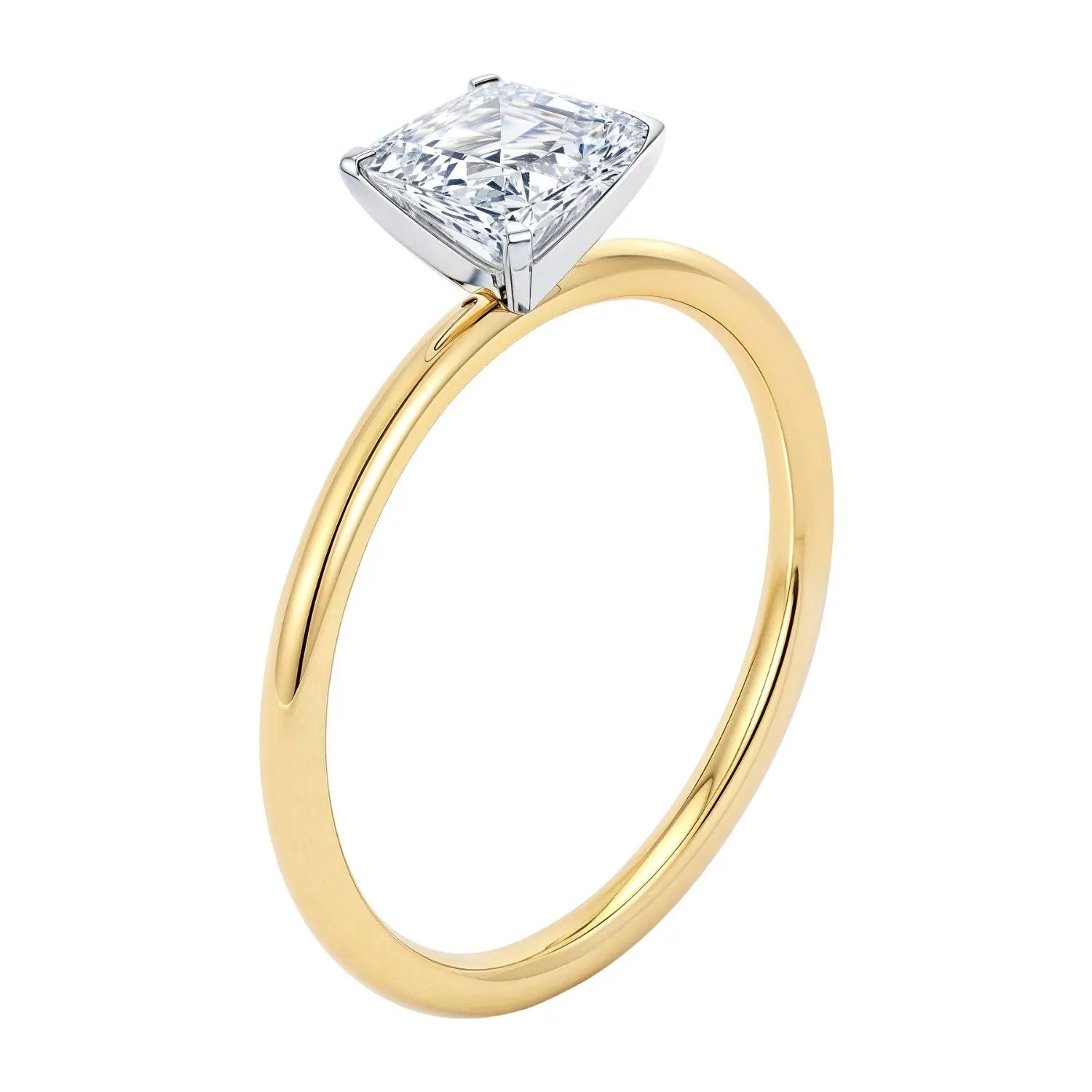 1 1/2 ct tw Emerald Cut Diamond Solitaire Ring in 10K Yellow Gold RCJ