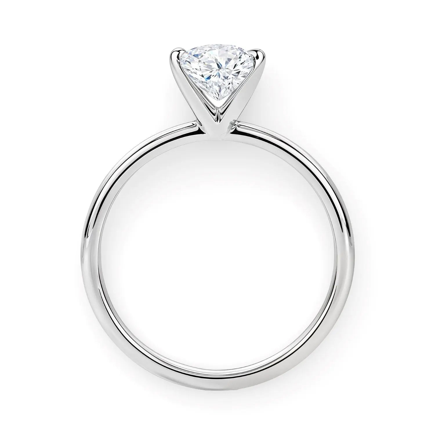 1 1/2 ct tw Princess Cut Diamond Solitaire Ring in 14K White Gold RCJ