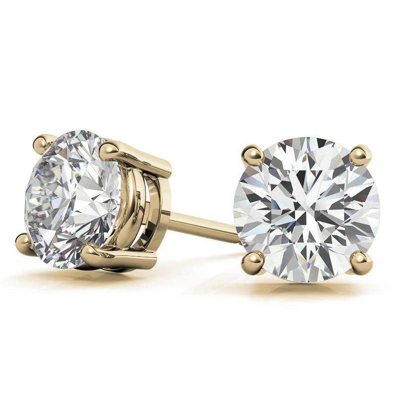 Lab Grown Diamond Stud Earrings 0.50 CTW AGI Certified in 14K Gold-5
