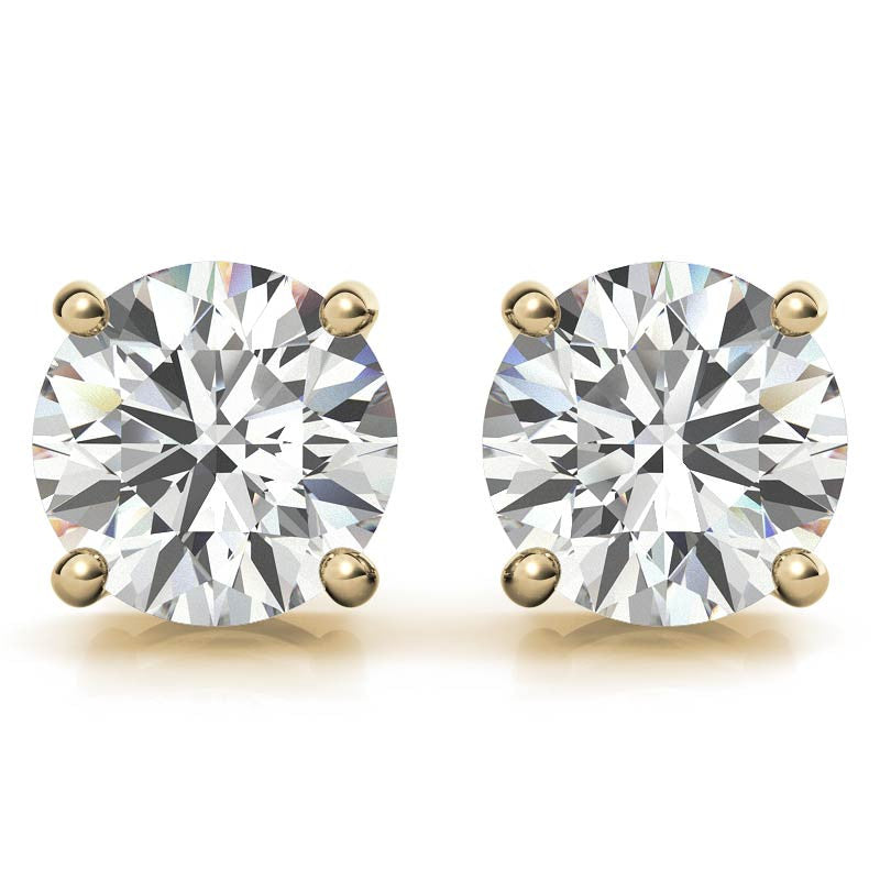 Lab Grown Diamond Stud Earrings 0.50 CTW AGI Certified in 14K Gold-4