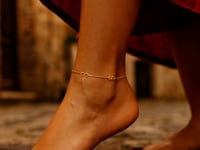Infinity Anklet in 10K Yellow Gold