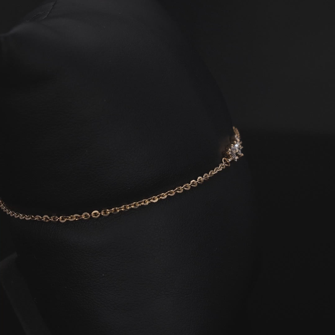 .162 ct tw Diamond Array Bracelet in 14K Yellow Gold