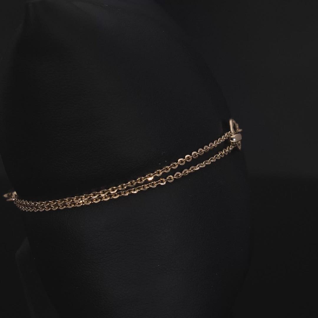 .038 ct tw Diamond Unity Bracelet in 14K Yellow Gold