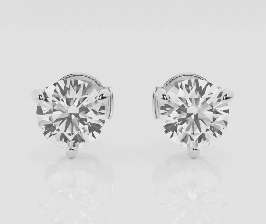 1 1/2 ct tw Lab Grown Diamond Martini Studs in 14K White or Yellow Gold