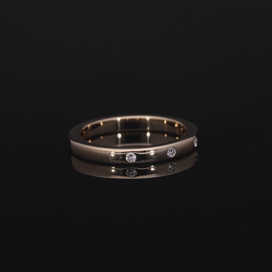 .78 ct tw Five-Stone Bezel Diamond Band in 14K Yellow Gold