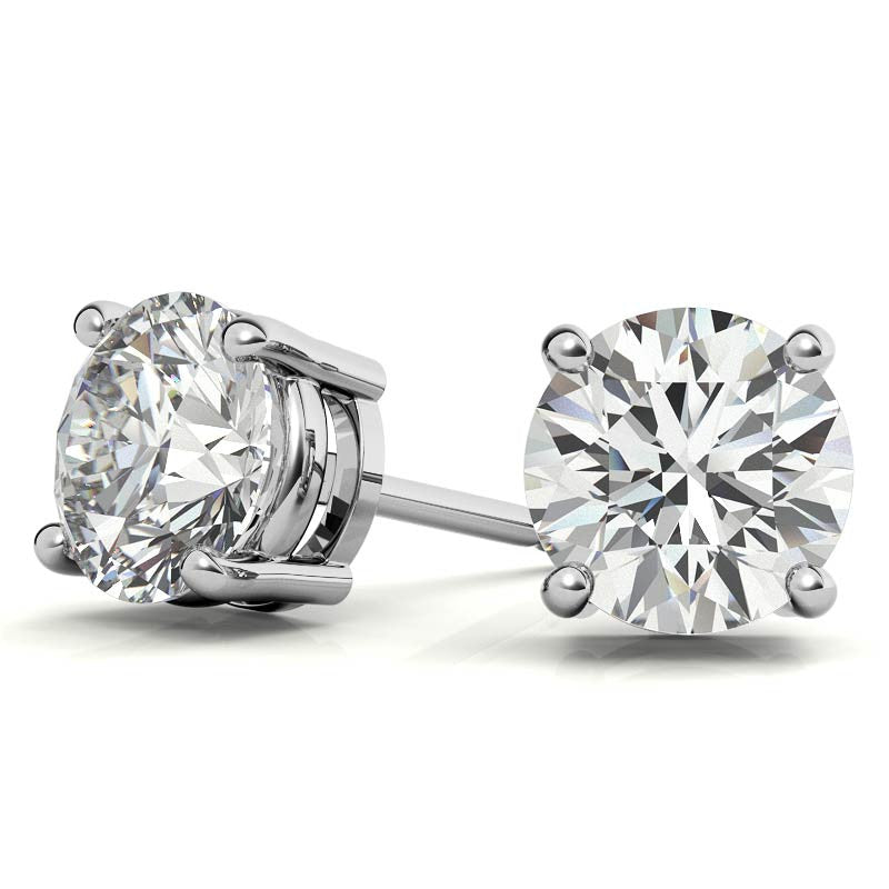 Lab Grown Diamond Stud Earrings 0.50 CTW AGI Certified in 14K Gold-0